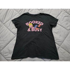 Women's size Medium Disney Lizzie McGuire "Booked & Busy" graphic t-shirt